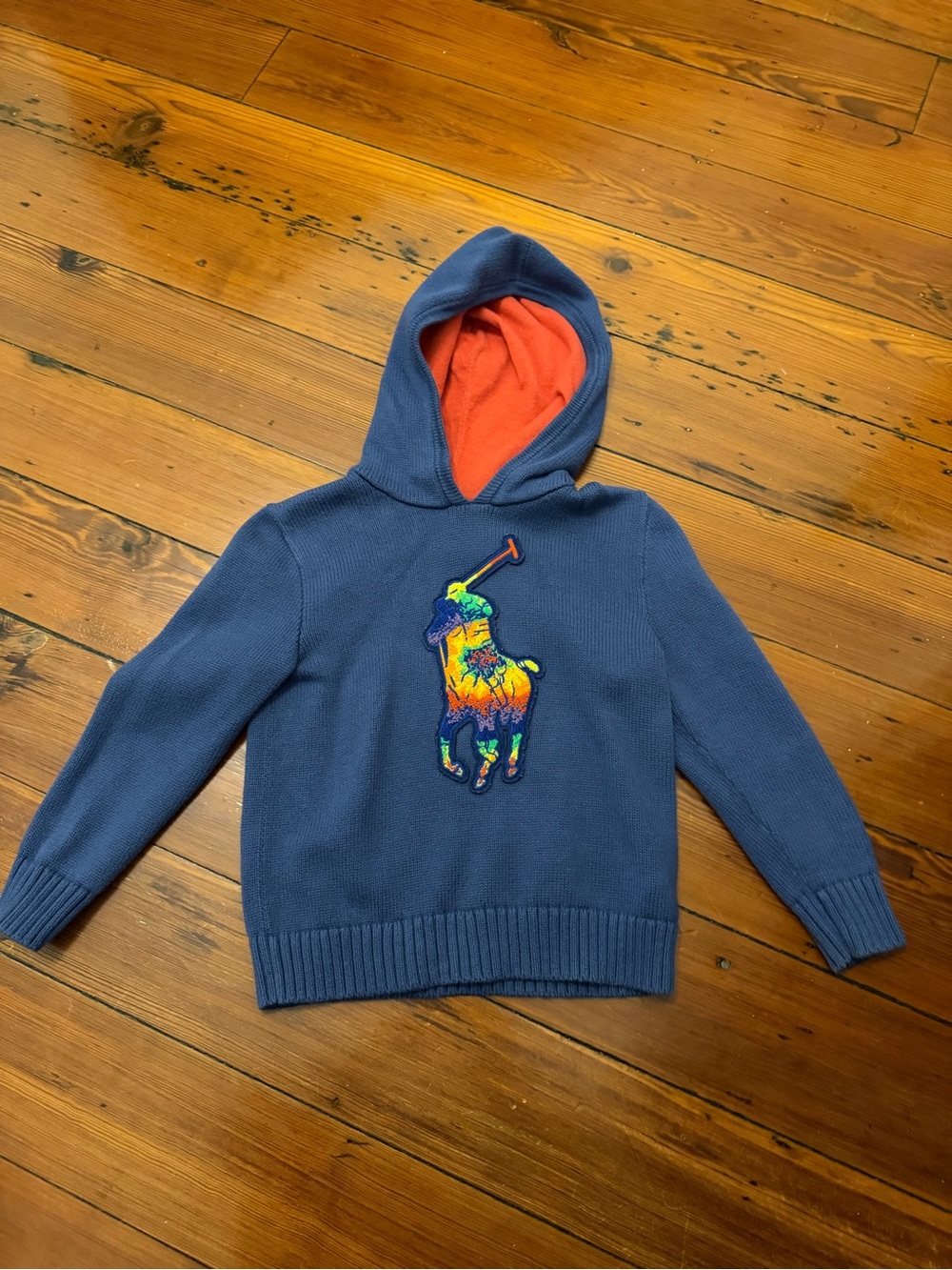 Polo Ralph Lauren Boy's Pullover Hoodie Sweater with Tie-Dye Big Pony